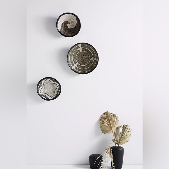 Anthropologie large Fele handmade African wall hanging baskets - Picture 1 of 5